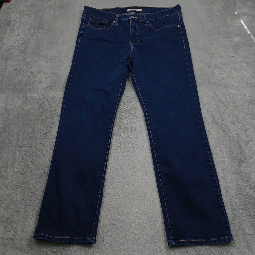 Levis 314 Jeans Womens 31 Blue Denim Shaping Straight Modern Casual Pockets